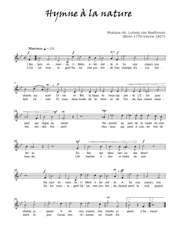 Hymne à la nature